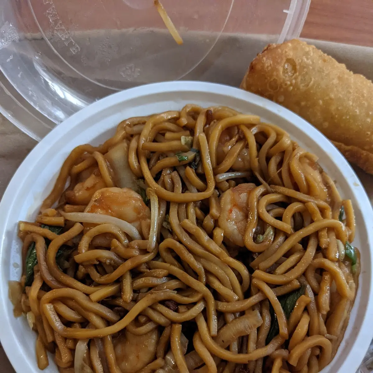 shrimp lo mein 虾捞面